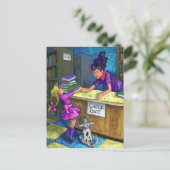 Carte postale Récupérer la bibliothèque (Debout devant)