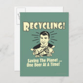 Carte Postale Recyclage : Sauver la Planète (Devant / Derrière)