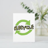Carte Postale Recyclage vert (Debout devant)