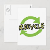 Carte Postale Recyclage vert (Devant / Derrière)