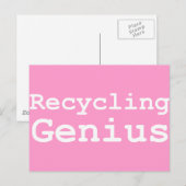 Carte Postale Recycler des dons de génie (Devant / Derrière)