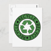 Carte Postale Recycler les lettres BK du logo vert (Devant / Derrière)
