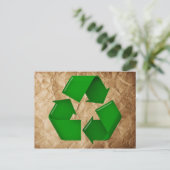 Carte Postale Recycler - Papier grumplé (Debout devant)