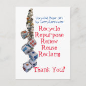 Carte Postale Recycler, Réparer, Renouveler, Réutiliser, Récupér (Devant)