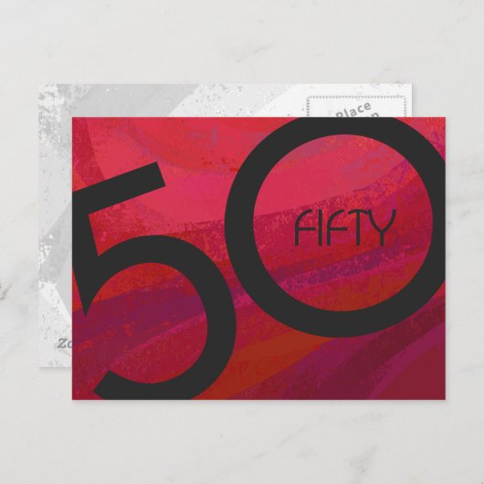 Carte Postale Red 50 Dix Anniversaire (Devant / Derrière)