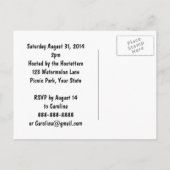 Carte Postale Red À damiers Nappe Watermelon Invitation (Dos)