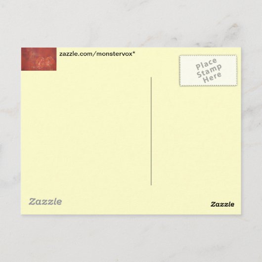 Carte Postale Red Ameoba (Dos)