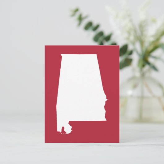 Carte Postale Red and White Moving to Alabama Faire-part (Debout devant)
