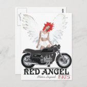 Carte Postale Red Angel Cafe Racer Motor Legend (Devant / Derrière)