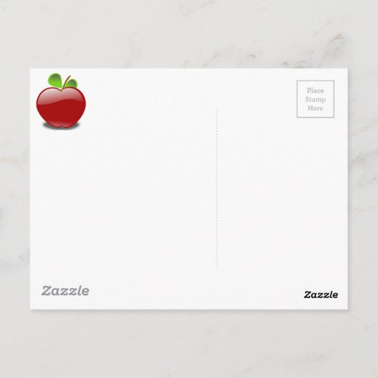 Carte postale RED APPLE (Dos)