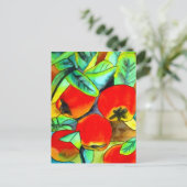 Carte Postale Red Apples aquarelle art original (Debout devant)