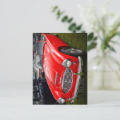 Carte Postale Red Austin Healey 3000 voiture de sport classique (Debout devant)