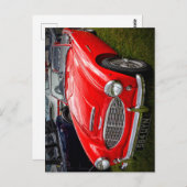 Carte Postale Red Austin Healey 3000 voiture de sport classique (Devant / Derrière)