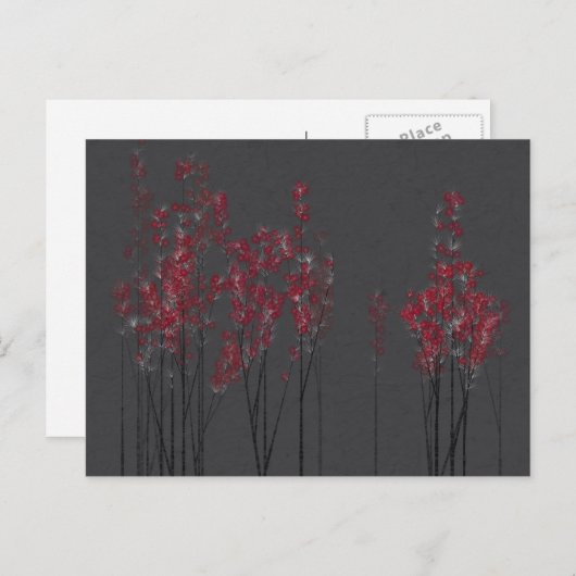 Carte postale Red Blossom Forest (Devant / Derrière)