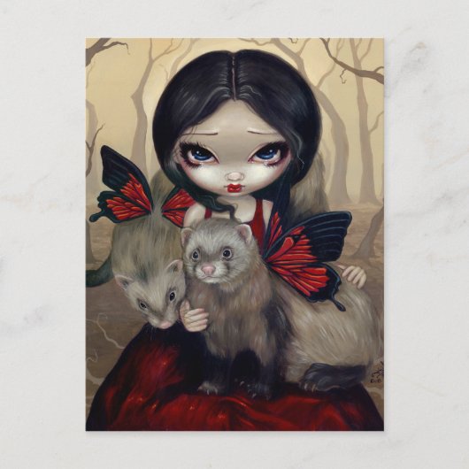 Carte postale "Red Butfly Ferrets" (Devant)
