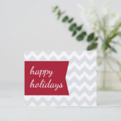 Carte postale Red Chevron Holiday (Debout devant)