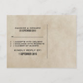 Carte postale Red Chic Quatrefoil RSVP (Dos)