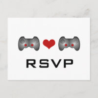 Carte postale Red Cute Gamer RSVP