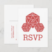 Carte postale Red D20 Dice Response (Devant / Derrière)