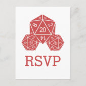 Carte postale Red D20 Dice Response (Devant)