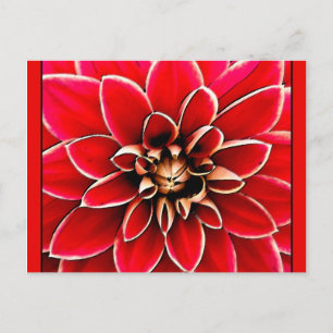 Carte Postale Red Dahlia, art numérique
