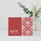 Carte postale Red Damask RSVP (Debout devant)