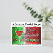 Carte postale Red Devil Apple Martini Halloween Re (Debout devant)