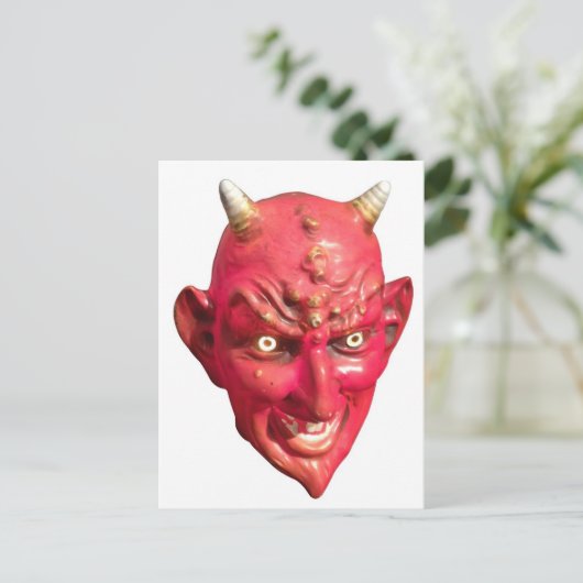 Carte Postale Red Devil Satan Demon Hell Horns (Debout devant)