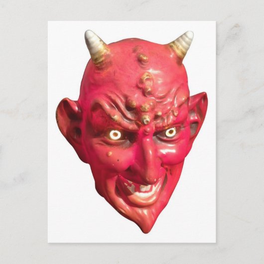 Carte Postale Red Devil Satan Demon Hell Horns (Devant)