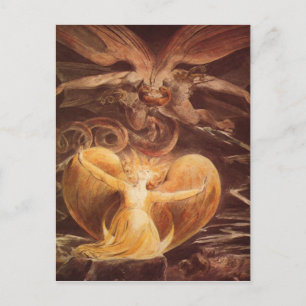 Carte Postale Red Dragon Art William Blake