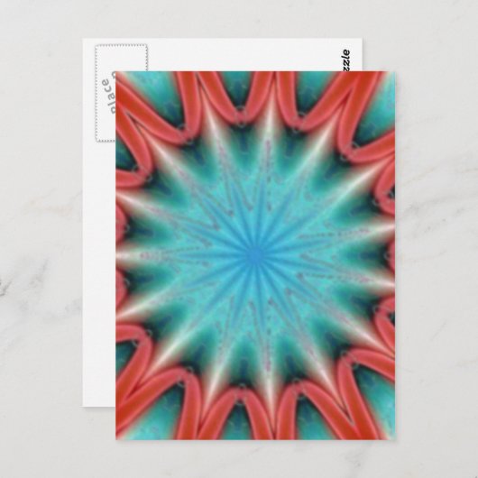 Carte postale Red et Blue Starburst (Devant / Derrière)