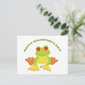 Carte Postale Red Eyed Tree Frog Hoppy Valentine's Day (Debout devant)