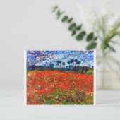 Carte Postale Red Flower Field, Van Gogh (Debout devant)