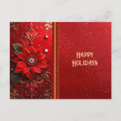 Carte Postale Red Flower Holiday Postcard (Devant)