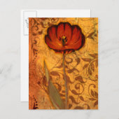 Carte Postale Red Flowers (Devant / Derrière)