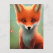 Carte postale Red Fox adorable (Devant)