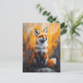 Carte Postale Red Fox Bold peinture numérique (Debout devant)