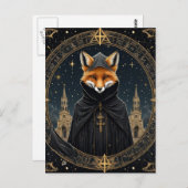 Carte Postale Red fox in robes (Devant / Derrière)