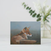 Carte postale Red Fox Lay Low Animal Art (Debout devant)