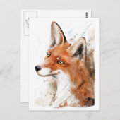 Carte Postale Red Fox Wall Art (Devant / Derrière)