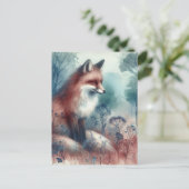 Carte Postale Red Fox Watercolor (Debout devant)