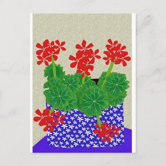 Carte postale Red Geranium (Devant)