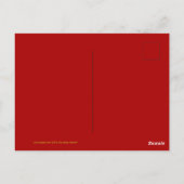 Carte postale Red Gold Chinese Rat coupée en papie (Dos)