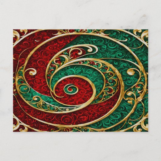 Carte postale Red Gold Green Christmas (Devant)