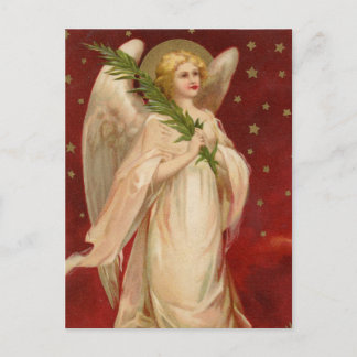 Carte Postale Red Gold Victorian Christmas Angel