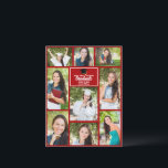 Carte Postale Red Graduate Photo Collage Moderne 2025 Graduation<br><div class="desc">Cette carte postale de collage moderne rouge pour diplômés présente vos 9 photos préférées d'étudiants. Cette belle carte postale de faire-part de remise de diplômes présente une typographie blanche de classe de votre lycée ou de votre nom de collège pour la classe de 2025. Customisez ces cartes postales avec votre...</div>