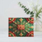Carte Postale Red Green Decorative Holiday Postcard (Debout devant)