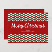 Carte Postale Red Green Stirpes Joyeux Noël (Devant / Derrière)