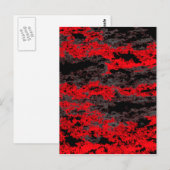 Carte postale Red Grunge Nuages (Devant / Derrière)