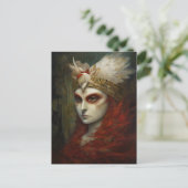Carte Postale Red Haired Woman Feather Crown (Debout devant)